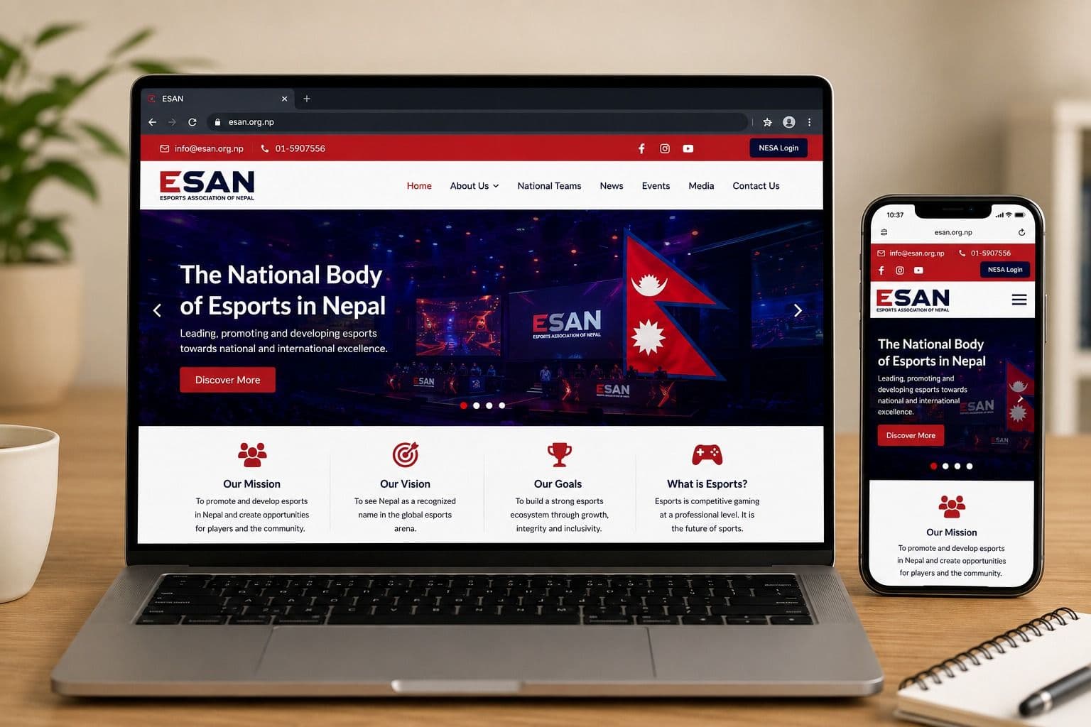 Sports Website Development in Nepal for Clubs, Teams, and Academies