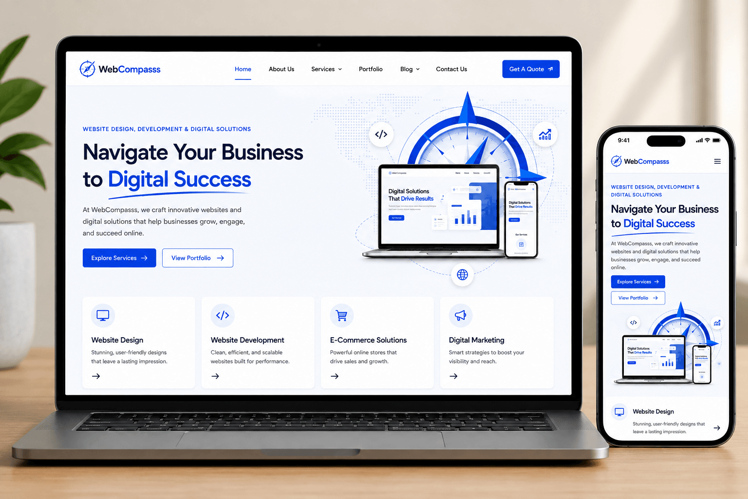 Managed website development and hosting services